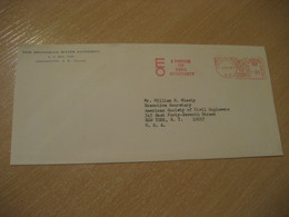 FREDERICTON 1968 New Brunswick Water Authority Eau Meter Mail Cancel Cover CANADA Environment Energy Energie - Water