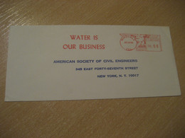 HINSDALE 1968 Water Is Our Business Eau Meter Mail Cancel Cover USA Environment Energy Energie - Water