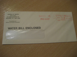 READING 1992 Bureau Of Water City Hall Eau Meter Mail Cancel Cover USA Environment Energy Energie - Water