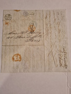 Lettre GRANDE BRETAGNE CARDIFF 1852 PARIS Cachet Entrée - ...-1840 Precursores