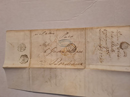 Lettre GRANDE BRETAGNE LONDON LONDRES 1856 Pour BORDEAUX Cachet Ambulant Via CALAIS PAID - ...-1840 Precursores