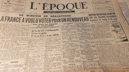 EPOQUE 45/ RESULTATS ELECTIONS M.R.P COMMUNISTES /CONSTANCE ARMEE FRANCAISE EN ALLEMAGNE /DE GAULLE - General Issues