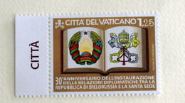 VATICAN 2022, ANNIVERSARY DIPLOMATIC RELATIONS BIELORUSSIA  MNH** - Unused Stamps