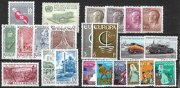 Luxemburg 1966 All Sets Complete MNH Michel 723 / 745 - Volledige Jaargang