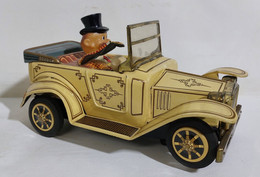 I107285 Giocattolo Latta / Tin Toy Alps - Auto Gialla A-5008 - Jugetes Antiguos