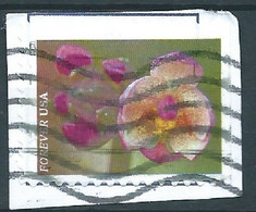 VEREINIGTE STAATEN ETATS UNIS USA 2021 GARDEN FLOWERS: PINK AND WHITE MOTH ORCHID USED ON PAPER SC 5561 MI 5794 YT 5403 - Used Stamps