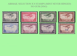 1934+6 ** BELGIAN CONGO / CONGO BELGE = COB MNH NSG PA 7/17 AIRMAIL ( X 8 Stamps ) NO GUM [missing PA12+14+16] - Neufs