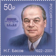 2022 3106 Russia The 100th Anniversary Of The Birth Of Nicolay G. Basov, 1922-2001 MNH - Unused Stamps