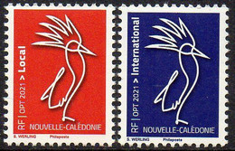 Nouvelle-Calédonie 2021 - Le Cagou Sans Valeur Facial - 2 Val Neuf // Mnh // €25.00 - Unused Stamps