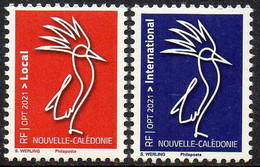 Nouvelle-Calédonie 2021 - Le Cagou Sans Valeur Facial - 2 Val Neuf // Mnh // €25.00 - Nuevos