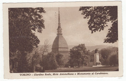 18600 " TORINO-GIARDINO REALE-MOLE ANTONELLIANA E MONUMENTO AL CARABINIERE " -VERA FOTO-CART. POST. SPED.1937 - Mole Antonelliana