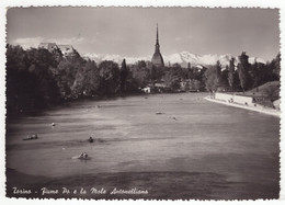 18603 " TORINO-FIUME PO E LA MOLE ANTONELLIANA " ANIMATA-VERA FOTO-CART. POST. SPED.1952 - Mole Antonelliana