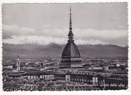 18608 " TORINO-MOLE ANTONELLIANA CON SFONDO DELLE ALPI " -VERA FOTO-CART. POST. SPED.1956 - Mole Antonelliana