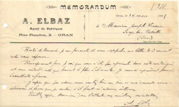 Fabrique De Peignes En Ivoire/A.ELBAZ/Agent De Fabriques/ORAN/Jph LECOEUR/Ivry La Bataille/Eure/France/1905   FACT513bis - Andere & Zonder Classificatie