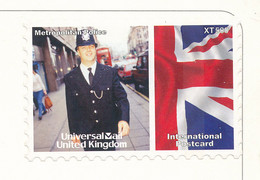 Timbre D'une émission D'une Poste Privée Britannique (policier) Sur Carte Postale De Londres - Universal Mail Stamps