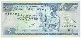 Ethiopia - 5 Birr - 1997 / EE 1989 - Pick 47.a - Unc. - Sign. 5 ( 1997 - 1998 ) - Serie AD - Ethiopia