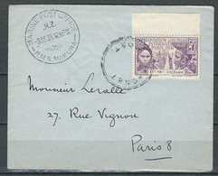 OCEANIE N° 81 Obl. S/Lettre Packet Post + C à D Marine Post Office NZ RMS Makura 3/12/1935 Rare - Storia Postale