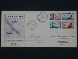 ¤ 21 NOUVELLE CALEDONIE  FRANCE   BELLE CARTE  RR 1953 NOUMEA +SERIE N° 280 283++++ AFFRANCH.  PLAISANT - 1927-1959 Storia Postale