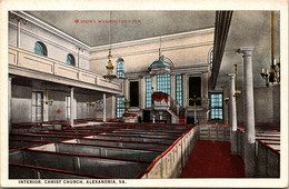 Virginia Alexandria Christ Church Interior Curteich - Alexandria