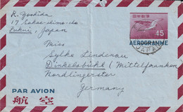 Japon Aérogramme Pour L'Allemagne 1956 - Aérogrammes