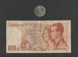 België 50 Frank Albert II (F) Euro 2000 (CE) + Bankbiljet 50 Frank - 50 Francs