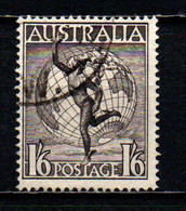 AUSTRALIA - 1949 - MERCURIO E GLOBO TERRESTRE - CON FILIGRANA - USATO - Oblitérés