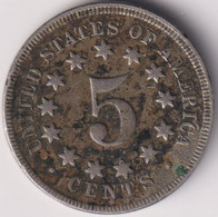 1868 , SHIELD NICKEL - 1866-83: Shield (Stemma)