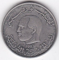 Tunisie 1 Dinar 1983 FAO . Habib Bourguiba, En Cupro Nickel, KM# 304 - Túnez