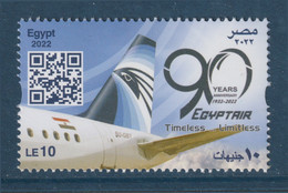 Egypt - 2022 - ( EGYPTAIR, 90 Years Anniv. ) - MNH** - Unused Stamps
