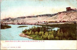 Wyoming Green River City Showing Bluffs And River - Green River