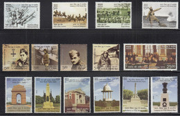 India 2019 INDIANS IN FIRST WORLD WAR, WAR MEMORIALS, PLANES 15v Stamp Set MNH, As Per Scan - Andere & Zonder Classificatie