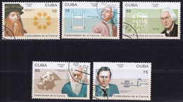 Kuba 3894 - 3898 Gestempelt, Naturwissenschaftler (Nr. 1020) - Oblitérés