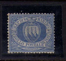 Saint-Marin  -1877 - 10 C. Armoiries - Neuf Sg No Gum - Ungebraucht