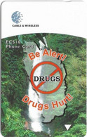 Dominica - C&W (GPT) - Be Alert! Drugs Hurt! - 281CDMA - 1999, 35.000ex, Used - Dominica