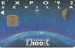 G-004 TARJETA DE ESPAÑA DE LA EXPO 92 DE SEVILLA (NUEVA-MINT) - Emissions De Gentillesse