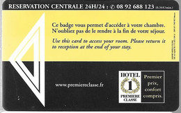 CLE D HOTEL-12/04-FRANCE-HOTEL-PREMIERE CLASSE-Pt Logo F1-TBE- - Chiavi Di Alberghi
