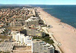 15019 CANET SAINT NAZAIRE EN ROUSSILLON Vue Aérienne De La Plage, CANET SUD Le Centre  (Recto-verso) 66 - Canet En Roussillon