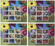 300564 MNH CONGO. República Democrática 2001 FLORES Y MARIPOSAS - Used