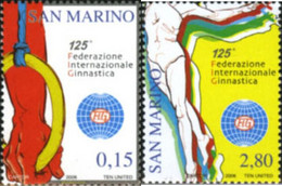 190425 MNH SAN MARINO 2006 125 ANIVERSARIO DE LA FEDERACION INTERNACIONAL DE GIMNASIA - Gebruikt