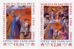 142123 MNH VATICANO 2004 500 ANIVERSARIO DEL NACIMIENTO DE SS EL PAPA PIO V - Used Stamps