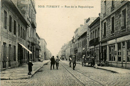 Firminy * La Rue De La République * Commerce épicerie Alimentation Stéphanoise - Firminy