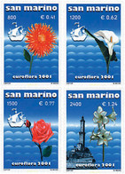 93187 MNH SAN MARINO 2001 EUROFLORA 2001 - Gebruikt