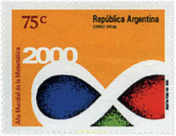 75790 MNH ARGENTINA 2000 AÑO MUNDIAL DE LAS MATEMATICAS - Gebraucht