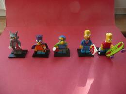 LOT 5 FIGURINE LEGO THE SIMPSONS HOMER EN COSTUME BART BARTMAN MILHOUSE COMME FALLAUT BOY SCRATCHY DE 71005 71009 - Figurines