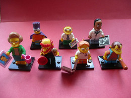 LOT 7 FIGURINE LEGO THE SIMPSONS EDNA WILLIE MARTIN PRINCE NELSON MUNTZ  BARTMAN HANS MOLEMAN DR HIBBERT DE 71005 71009 - Figurines