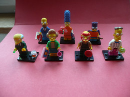 LOT 7 FIGURINE LEGO SIMPSONS BURNS EDNA WILLIE PROFESSEUR FINK HOMER EN COSTUME MARGE BART EN  BARTMAN DE 71005 71009 - Figures