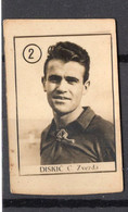 1950s YUGOSLAVIA,SERBIA,RED STAR BELGRADE,DESKIĆ,VINTAGE FOOTBALL TRADING CARDS,CRVENA ZVEZDA,3 X 4 Cm - 1950-1959