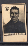 1950s YUGOSLAVIA,SERBIA,RED STAR BELGRADE,MRKUŠIC,VINTAGE FOOTBALL TRADING CARDS,CRVENA ZVEZDA,3 X 4 Cm - 1950-1959