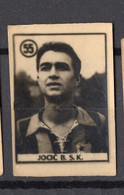 1950s YUGOSLAVIA,SERBIA,B.S.K. BELGRADE,JOCIĆ,VINTAGE FOOTBALL TRADING CARDS,CRVENA ZVEZDA,3 X 4 Cm - 1950-1959