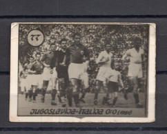 1951. YUGOSLAVIA - ITALY 0:0,VINTAGE FOOTBALL TRADING CARDS,6 X 4 Cm - 1950-1959